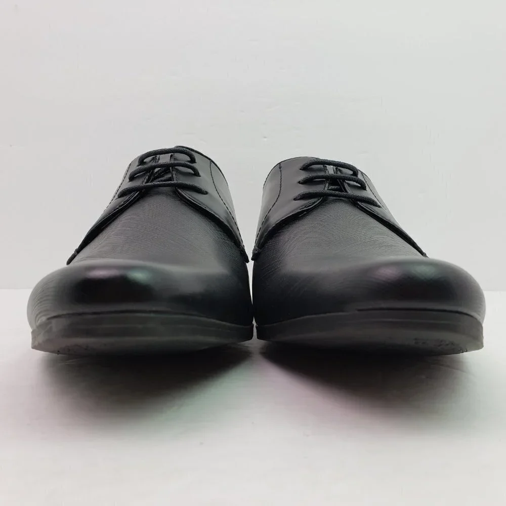 Boohoo MAN Embossed Vamp Smart Mens Size 10 Black Formal Dress Shoes MZZ65877-10